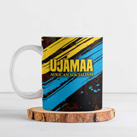 Julius Nyerere Ceramic Mug Ujamaa African Socialism Text and Bold Striped Pattern - Wonder Print Shop