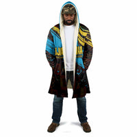 Julius Nyerere Cloak Ujamaa African Socialism Text and Bold Striped Pattern - Wonder Print Shop