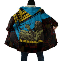 Julius Nyerere Cloak Ujamaa African Socialism Text and Bold Striped Pattern - Wonder Print Shop