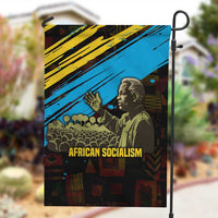 Julius Nyerere Garden Flag Ujamaa African Socialism Text and Bold Striped Pattern - Wonder Print Shop