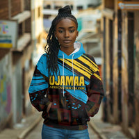 Julius Nyerere Hoodie Ujamaa African Socialism Text and Bold Striped Pattern - Wonder Print Shop