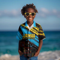 Julius Nyerere Kid Hawaiian Shirt Ujamaa African Socialism Text and Bold Striped Pattern - Wonder Print Shop