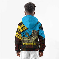 Julius Nyerere Kid Hoodie Ujamaa African Socialism Text and Bold Striped Pattern - Wonder Print Shop