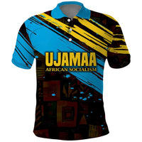 Julius Nyerere Polo Shirt Ujamaa African Socialism Text and Bold Striped Pattern - Wonder Print Shop