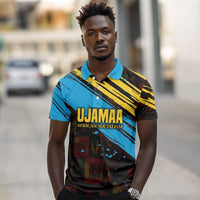 Julius Nyerere Polo Shirt Ujamaa African Socialism Text and Bold Striped Pattern - Wonder Print Shop