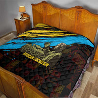 Julius Nyerere Quilt Ujamaa African Socialism Text and Bold Striped Pattern - Wonder Print Shop