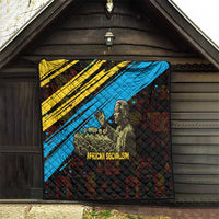 Julius Nyerere Quilt Ujamaa African Socialism Text and Bold Striped Pattern - Wonder Print Shop