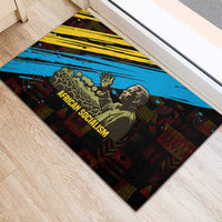 Julius Nyerere Rubber Doormat Ujamaa African Socialism Text and Bold Striped Pattern - Wonder Print Shop