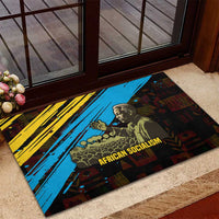 Julius Nyerere Rubber Doormat Ujamaa African Socialism Text and Bold Striped Pattern - Wonder Print Shop