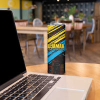 Julius Nyerere Skinny Tumbler Ujamaa African Socialism Text and Bold Striped Pattern - Wonder Print Shop