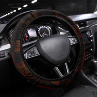 Julius Nyerere Steering Wheel Cover Ujamaa African Socialism Text and Bold Striped Pattern - Wonder Print Shop