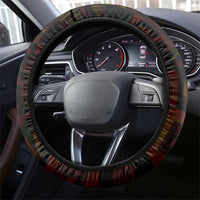 Julius Nyerere Steering Wheel Cover Ujamaa African Socialism Text and Bold Striped Pattern - Wonder Print Shop
