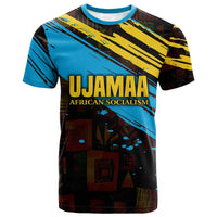 Julius Nyerere T shirt Ujamaa African Socialism Text and Bold Striped Pattern - Wonder Print Shop
