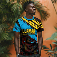 Julius Nyerere T shirt Ujamaa African Socialism Text and Bold Striped Pattern - Wonder Print Shop