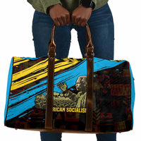 Julius Nyerere Travel Bag Ujamaa African Socialism Text and Bold Striped Pattern - Wonder Print Shop