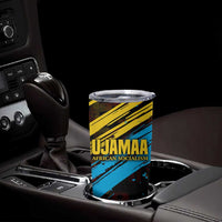 Julius Nyerere Tumbler Cup Ujamaa African Socialism Text and Bold Striped Pattern - Wonder Print Shop