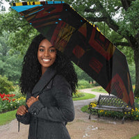 Julius Nyerere Umbrella Ujamaa African Socialism Text and Bold Striped Pattern - Wonder Print Shop