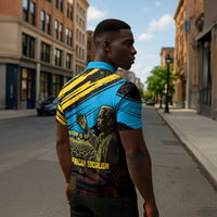 Julius Nyerere Zipper Polo Shirt Ujamaa African Socialism Text and Bold Striped Pattern - Wonder Print Shop