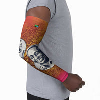 Julius Nyerere Arm Sleeves with Smiling Portrait, Tribal Pattern and Simplicity is Power Quote - Wonder Print Shop