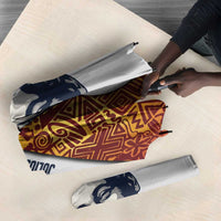 Julius Nyerere Umbrella with Smiling Portrait, Tribal Pattern and Simplicity is Power Quote - Wonder Print Shop
