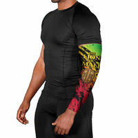 Sundiata Keita Arm Sleeves with Regal Portrait, Lion of Mali Title and Bold Tribal Brushstroke Pattern - Wonder Print Shop