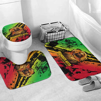 Sundiata Keita Bathroom Set with Regal Portrait, Lion of Mali Title and Bold Tribal Brushstroke Pattern - Wonder Print Shop