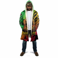 Sundiata Keita Cloak with Regal Portrait, Lion of Mali Title and Bold Tribal Brushstroke Pattern - Wonder Print Shop