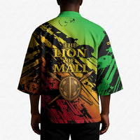 Sundiata Keita Kimono with Regal Portrait, Lion of Mali Title and Bold Tribal Brushstroke Pattern - Wonder Print Shop