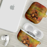 Sundiata Keita AirPods Case Griot Storytelling Scene, Epic of Sundiata Text and Heritage-Inspired Earth Tone - Wonder Print Shop
