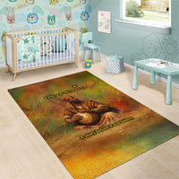Sundiata Keita Area Rug Griot Storytelling Scene, Epic of Sundiata Text and Heritage-Inspired Earth Tone - Wonder Print Shop