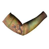 Sundiata Keita Arm Sleeves Griot Storytelling Scene, Epic of Sundiata Text and Heritage-Inspired Earth Tone - Wonder Print Shop