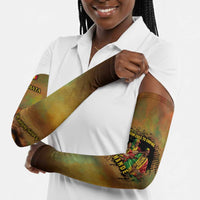 Sundiata Keita Arm Sleeves Griot Storytelling Scene, Epic of Sundiata Text and Heritage-Inspired Earth Tone - Wonder Print Shop