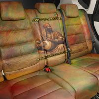 Sundiata Keita Back Car Seat Cover Griot Storytelling Scene, Epic of Sundiata Text and Heritage-Inspired Earth Tone - Wonder Print Shop