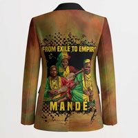 Sundiata Keita Blazer Griot Storytelling Scene, Epic of Sundiata Text and Heritage-Inspired Earth Tone - Wonder Print Shop