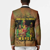 Sundiata Keita Blazer Griot Storytelling Scene, Epic of Sundiata Text and Heritage-Inspired Earth Tone - Wonder Print Shop