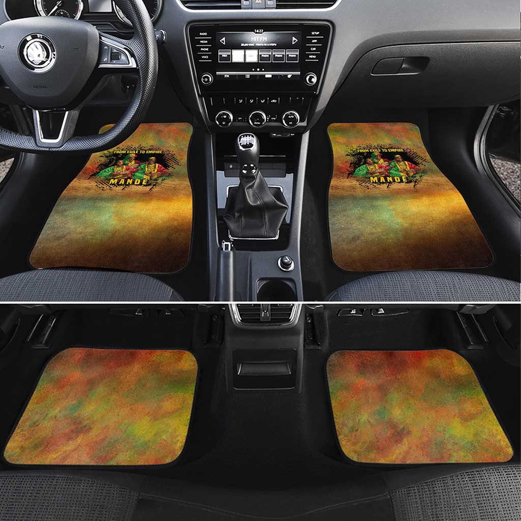 Sundiata Keita Car Mats Griot Storytelling Scene, Epic of Sundiata Text and Heritage-Inspired Earth Tone - Wonder Print Shop