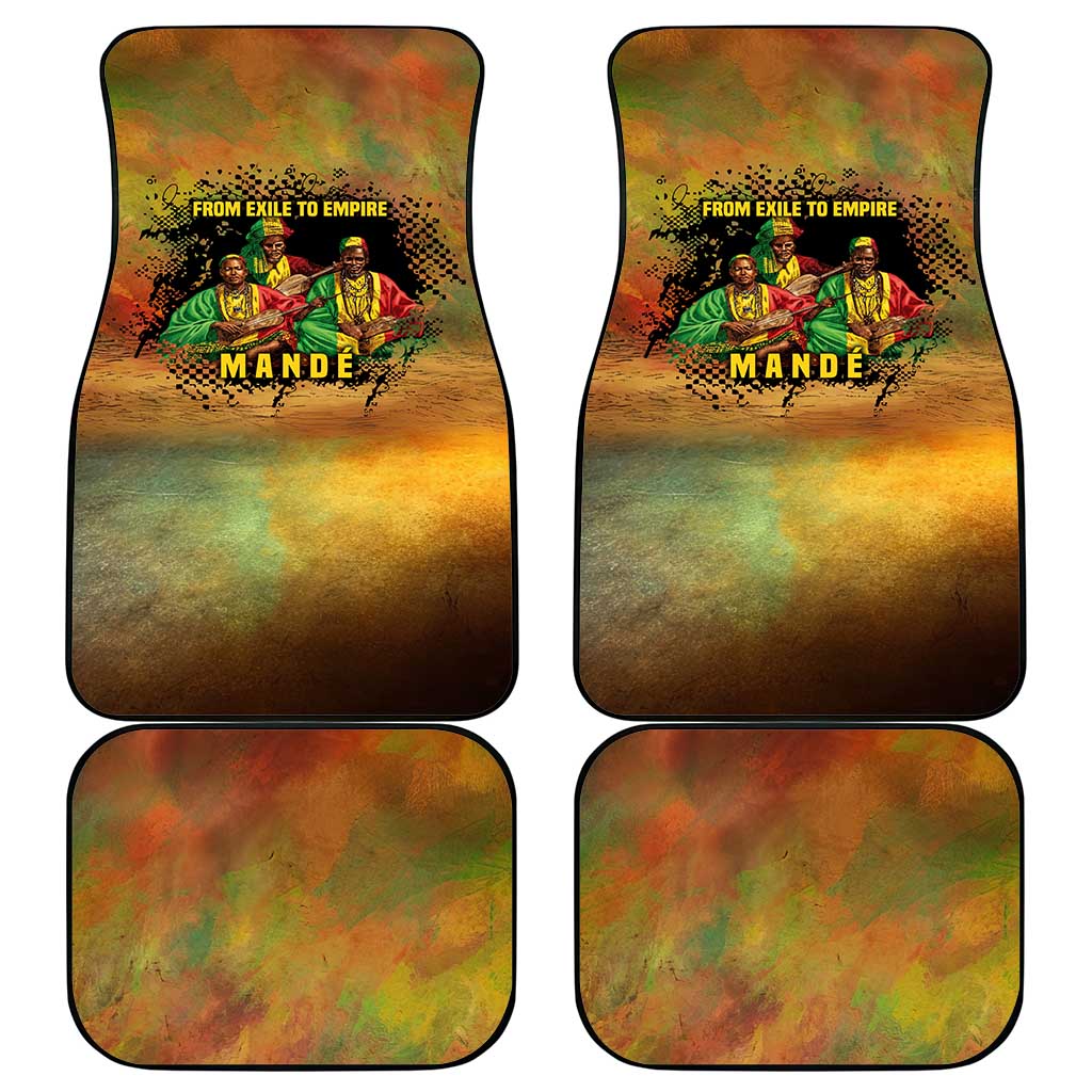 Sundiata Keita Car Mats Griot Storytelling Scene, Epic of Sundiata Text and Heritage-Inspired Earth Tone - Wonder Print Shop