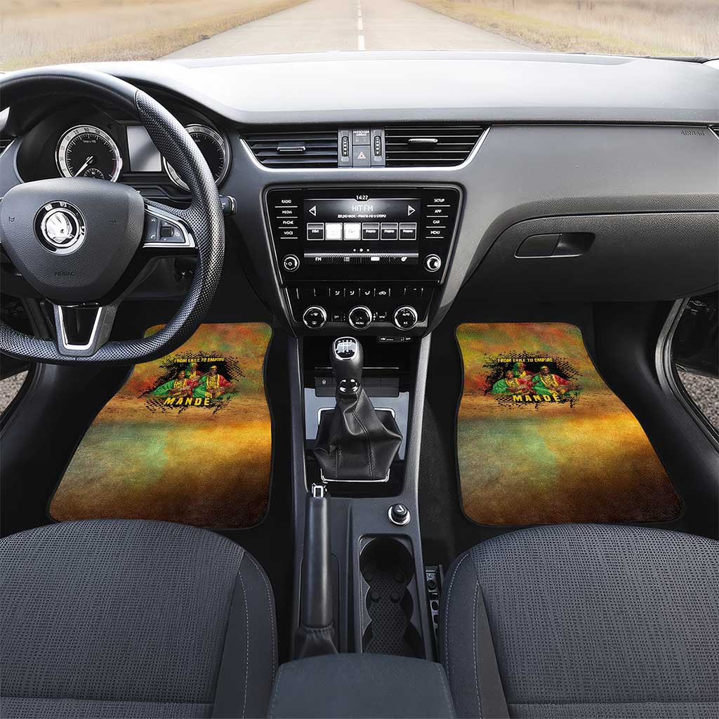 Sundiata Keita Car Mats Griot Storytelling Scene, Epic of Sundiata Text and Heritage-Inspired Earth Tone - Wonder Print Shop