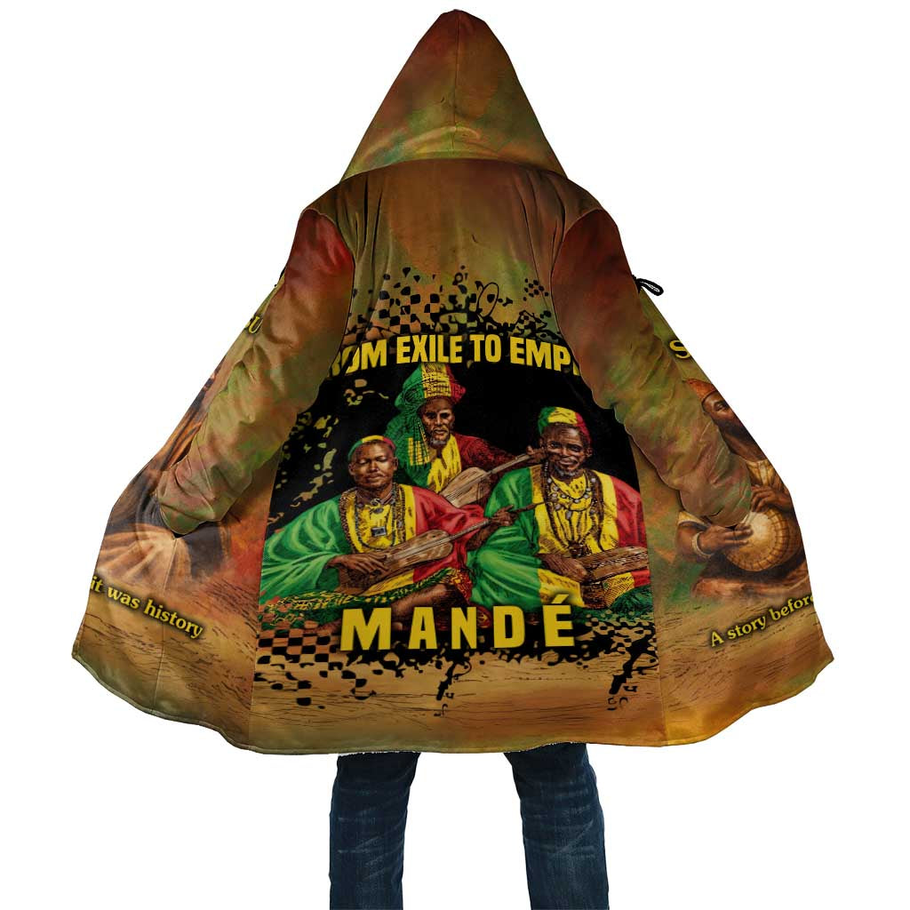 Sundiata Keita Cloak Griot Storytelling Scene, Epic of Sundiata Text and Heritage-Inspired Earth Tone - Wonder Print Shop