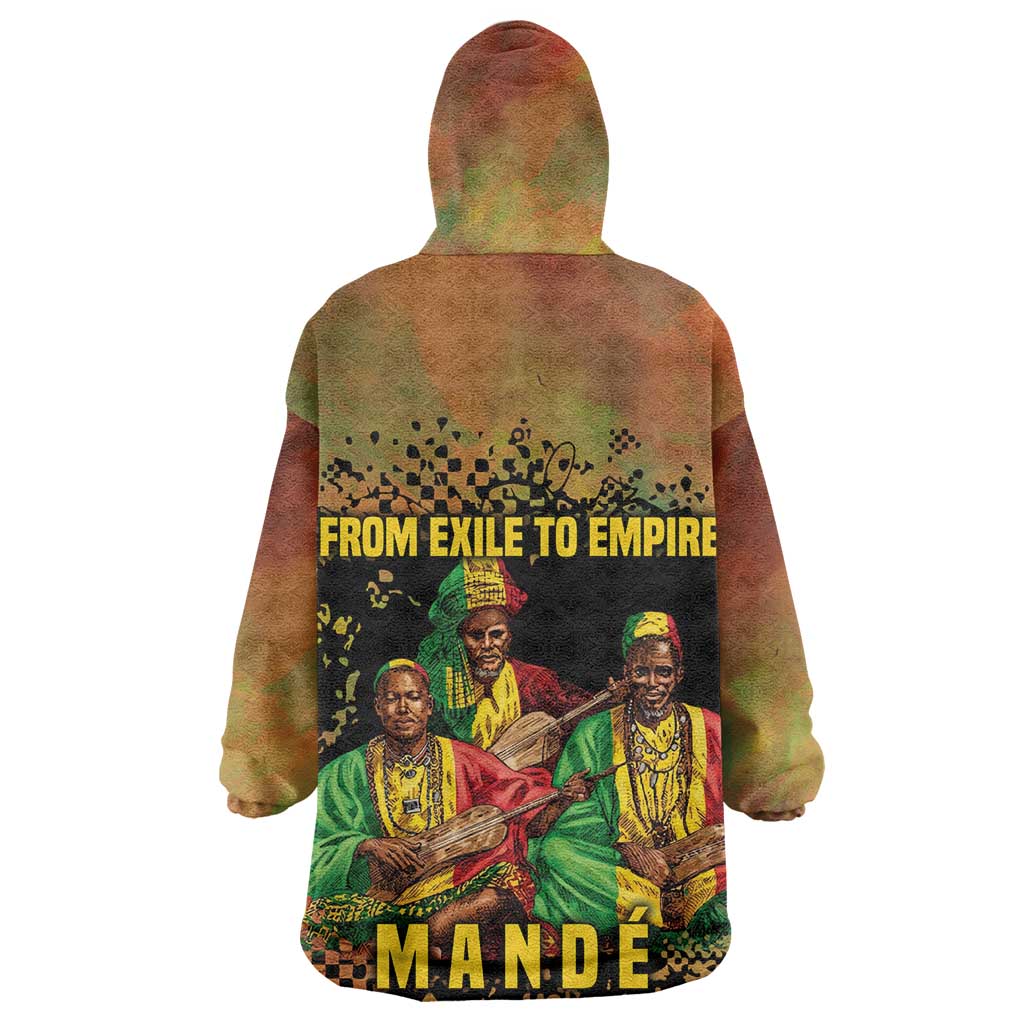 Sundiata Keita Kid Wearable Blanket Hoodie Griot Storytelling Scene, Epic of Sundiata Text and Heritage-Inspired Earth Tone - Wonder Print Shop