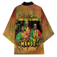 Sundiata Keita Kimono Griot Storytelling Scene, Epic of Sundiata Text and Heritage-Inspired Earth Tone - Wonder Print Shop