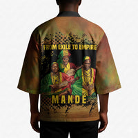Sundiata Keita Kimono Griot Storytelling Scene, Epic of Sundiata Text and Heritage-Inspired Earth Tone - Wonder Print Shop