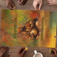 Sundiata Keita Puzzle Griot Storytelling Scene, Epic of Sundiata Text and Heritage-Inspired Earth Tone - Wonder Print Shop