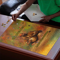 Sundiata Keita Puzzle Griot Storytelling Scene, Epic of Sundiata Text and Heritage-Inspired Earth Tone - Wonder Print Shop