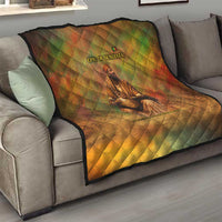 Sundiata Keita Quilt Griot Storytelling Scene, Epic of Sundiata Text and Heritage-Inspired Earth Tone - Wonder Print Shop