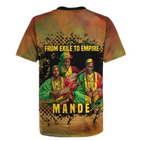 Sundiata Keita Rugby Jersey Griot Storytelling Scene, Epic of Sundiata Text and Heritage-Inspired Earth Tone - Wonder Print Shop