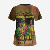 Sundiata Keita Scrub Top Griot Storytelling Scene, Epic of Sundiata Text and Heritage-Inspired Earth Tone - Wonder Print Shop