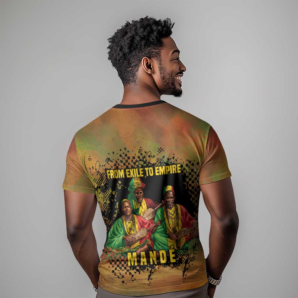 Sundiata Keita T shirt Griot Storytelling Scene, Epic of Sundiata Text and Heritage-Inspired Earth Tone - Wonder Print Shop