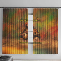 Sundiata Keita Window Curtain Griot Storytelling Scene, Epic of Sundiata Text and Heritage-Inspired Earth Tone - Wonder Print Shop