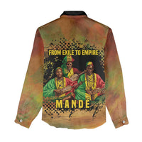 Sundiata Keita Women Casual Shirt Griot Storytelling Scene, Epic of Sundiata Text and Heritage-Inspired Earth Tone - Wonder Print Shop